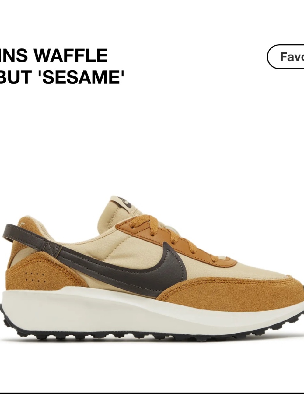 Nike Women’s Waffle Debut Sesame sneakers size 8